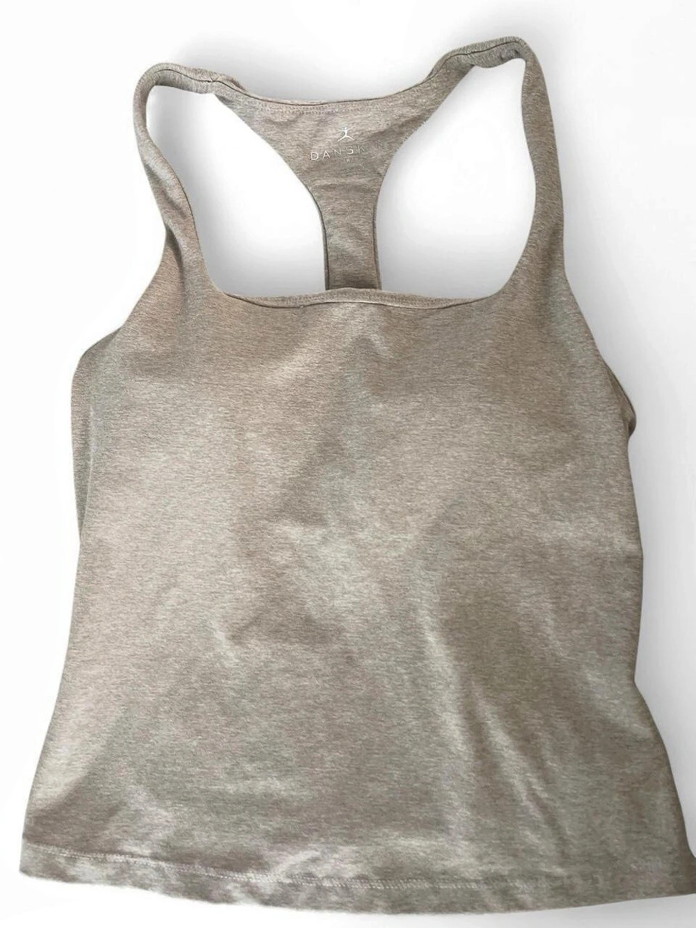 racerback tank top with a built-in shelf bra size S